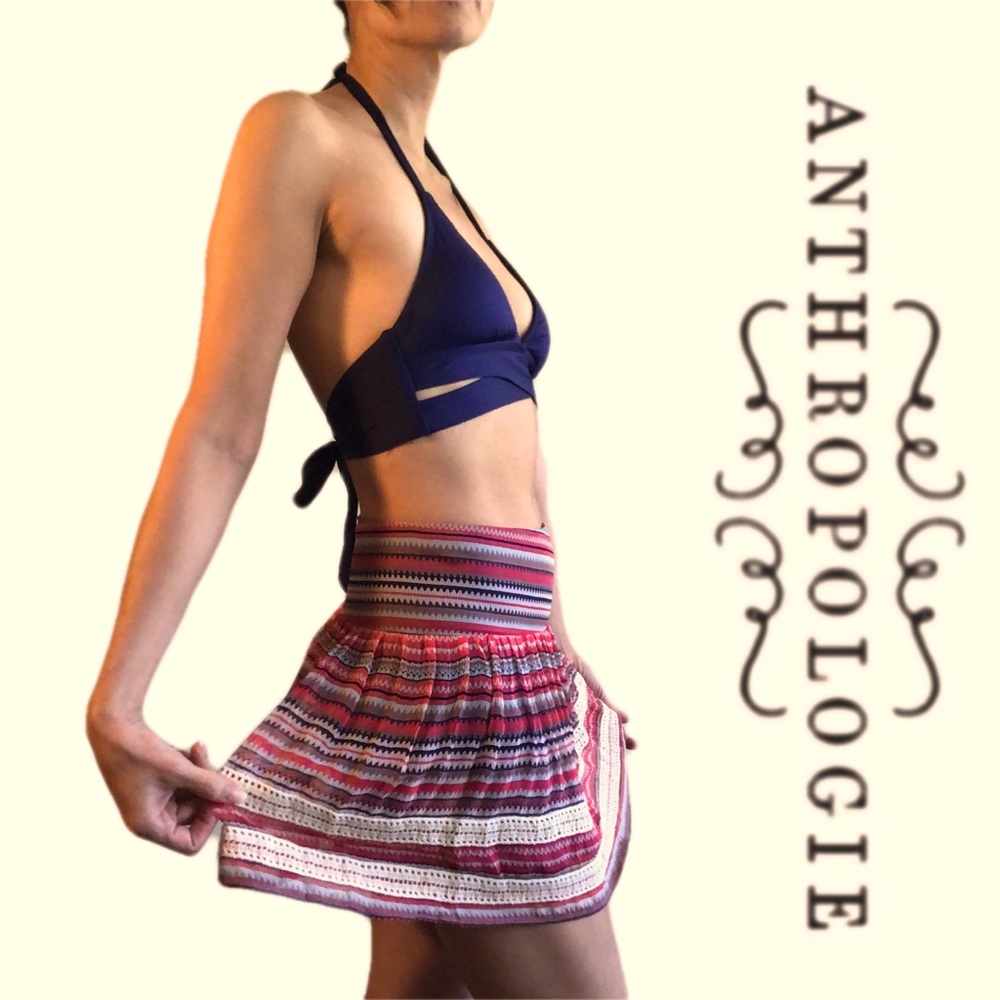 Anthropologie Silk Skirt